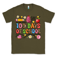Army Green 100 days of school Classic Tee - Artiststas