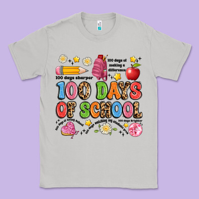 100 Days Of School Classic Tee Designed By Artiststas