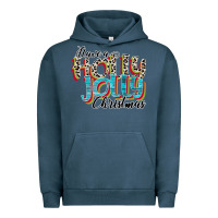 Pigment Midnight Navy have a holly jolly christmas Urban Hoodie - CowhideDigitalArt