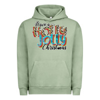 Pigment Oil Green have a holly jolly christmas Urban Hoodie - CowhideDigitalArt