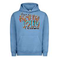 Pigment Pebble Blue have a holly jolly christmas Urban Hoodie - CowhideDigitalArt