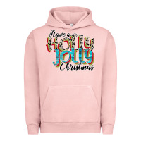 Pigment Salmon have a holly jolly christmas Urban Hoodie - CowhideDigitalArt