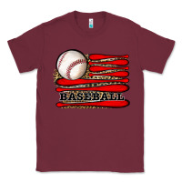 Burgundy leopard baseball flag Classic Tee - JahusDesignShop