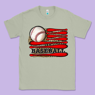 Leopard Baseball Flag Classic Tee Designed By Jahusdesignshop