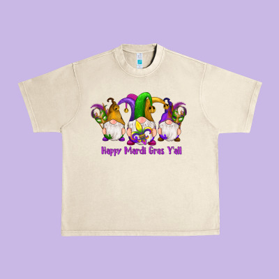 Happy Mardi Gras Y'all Gnomes Urban Heavy Tee Designed By Ranaportraitstore