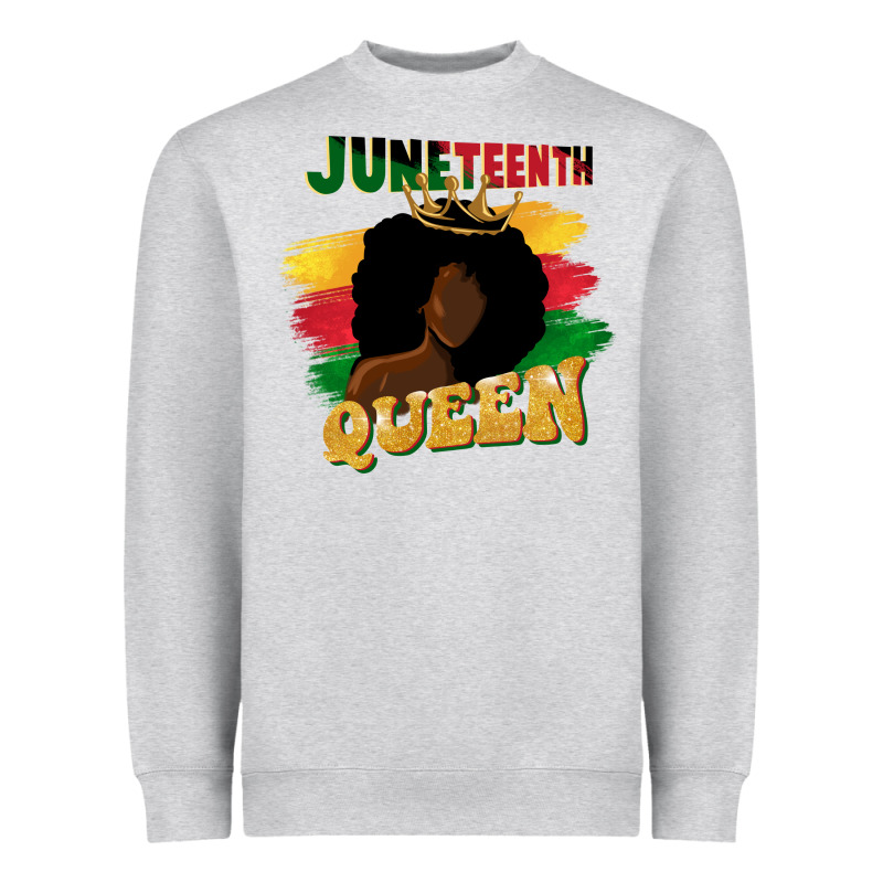 Juneteenth Queen Black Woman Afro Queen Heavyweight Sweatshirt by CowGirlArtShop | Teevron