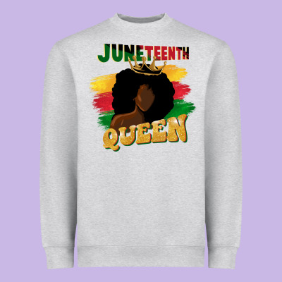 Juneteenth Queen Black Woman Afro Queen Heavyweight Sweatshirt Designed By Cowgirlartshop