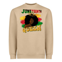 Mushroom juneteenth queen black woman afro queen Heavyweight Sweatshirt - CowGirlArtShop