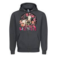 Smoke Be my Valentine Holstein Cow Valentine's Day Zipper Hoodie - FaDigitalArtStudio