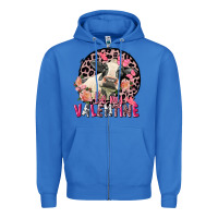 True Royal Be my Valentine Holstein Cow Valentine's Day Zipper Hoodie - FaDigitalArtStudio