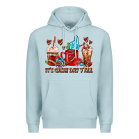 Blue Mist American Football Coffee Cup Premium Hoodie - FaDigitalArtStudio