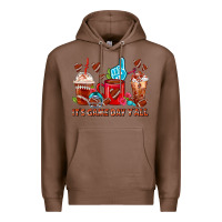 Chestnut American Football Coffee Cup Premium Hoodie - FaDigitalArtStudio