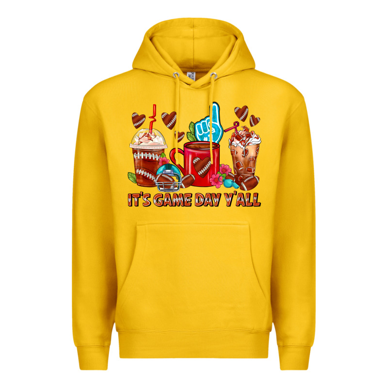 American Football Coffee Cup Premium Hoodie by FaDigitalArtStudio | Teevron