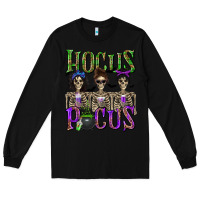 Black Hocus Pocus with Skeletons Long Sleeve Tee - texasbilliewilder