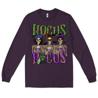 Plum Hocus Pocus with Skeletons Long Sleeve Tee - texasbilliewilder