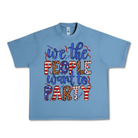 Pebble Blue we the people want to party Urban Heavy Tee - JahusDesignShop