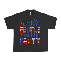 Pigment Black we the people want to party Urban Heavy Tee - JahusDesignShop