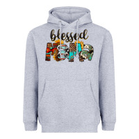 Heather Grey Blessed Mama Heavyweight Hoodie - FaDigitalArtStudio