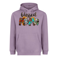Lavender Blessed Mama Heavyweight Hoodie - FaDigitalArtStudio