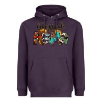 Plum Blessed Mama Heavyweight Hoodie - FaDigitalArtStudio