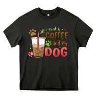 Asphalt all i need is coffee and my dog Heavy Core Tee - MaliasSmallBusiness