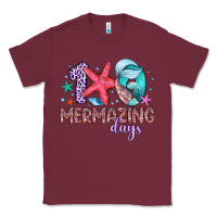 Burgundy 100 mermazing days Classic Tee - Artiststas