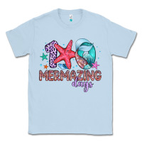 Dusty Blue 100 mermazing days Classic Tee - Artiststas