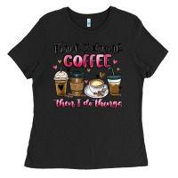 Black first i drink coffee then i do things Ladies Tee - MaliasSmallBusiness