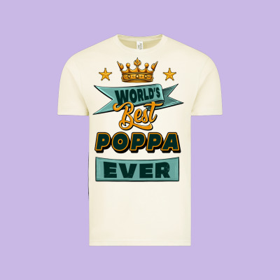 World's Best Poppa Ever Vintage Tee Designed By Jasminsmagicworld