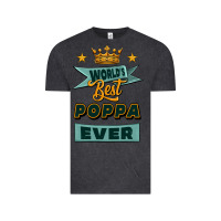 Vintage Black world's best poppa ever Vintage Tee - Jasminsmagicworld