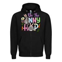 Black Do the bunny hop Easter Zipper Hoodie - OliviaCreatesArt