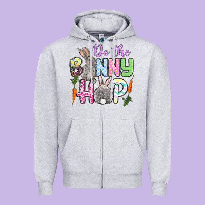Do The Bunny Hop Easter Zipper Hoodie Designed By Oliviacreatesart