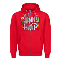 Red Do the bunny hop Easter Zipper Hoodie - OliviaCreatesArt