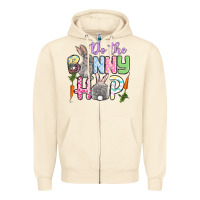 Sandshell Do the bunny hop Easter Zipper Hoodie - OliviaCreatesArt
