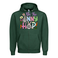Sports Green Do the bunny hop Easter Zipper Hoodie - OliviaCreatesArt
