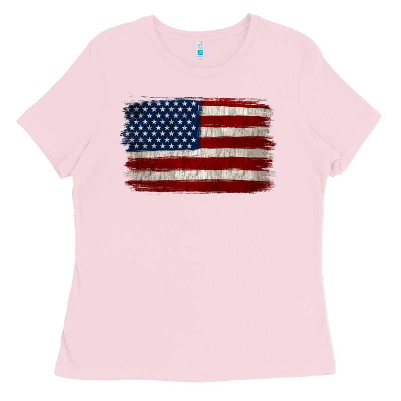 Distressed American Flag Ladies Tee by Jasminsmagicworld | Teevron