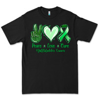 Black Peace love cure Gallbladder Cancer Premium Tee - NancyCooperArtShop