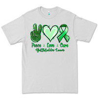 Dove Grey Peace love cure Gallbladder Cancer Premium Tee - NancyCooperArtShop