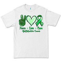 White Peace love cure Gallbladder Cancer Premium Tee - NancyCooperArtShop