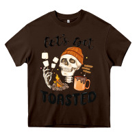 Chocolate Brown let's get toasted camping Heavy Core Tee - MaliasSmallBusiness