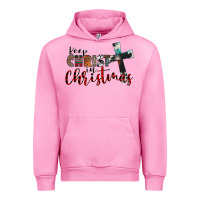 Fuchsia Pink keep christ in christmas Urban Hoodie - CowhideDigitalArt