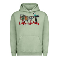 Pigment Oil Green keep christ in christmas Urban Hoodie - CowhideDigitalArt