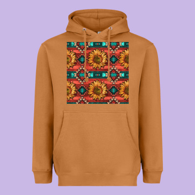 Native American Aztec Seamless Pattern 2 Heavyweight Hoodie Designed By Bundleandbundleshop