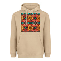 Mushroom native american aztec seamless pattern 2 Heavyweight Hoodie - BundleAndBundleShop