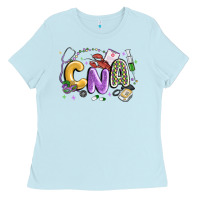 Baby Blue cna mardi gras Ladies Tee - MaliasSmallBusiness
