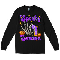 Black Spooky Season On Long Sleeve Tee - texasbilliewilder
