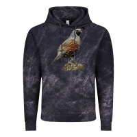 Cloud Black California Quail Bird Vintage Hoodie - RanaPortraitStore