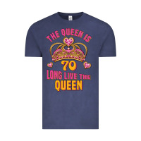 Vintage Denim the queen is 70 long live the queen Vintage Tee - Jasminsmagicworld