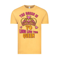 Vintage Mustard the queen is 70 long live the queen Vintage Tee - Jasminsmagicworld