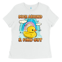 White duck around and find out Ladies Tee - MaliasSmallBusiness